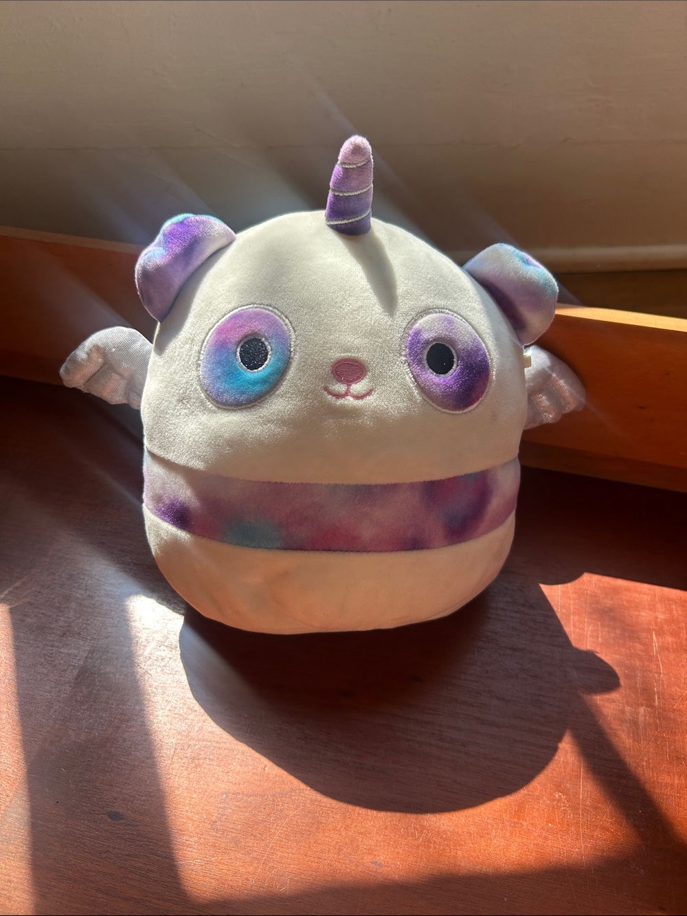 Squishmallows Plush Unicorn Narwhal Soft Toy - Purple Tie-Dye Accent